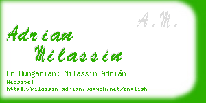 adrian milassin business card
